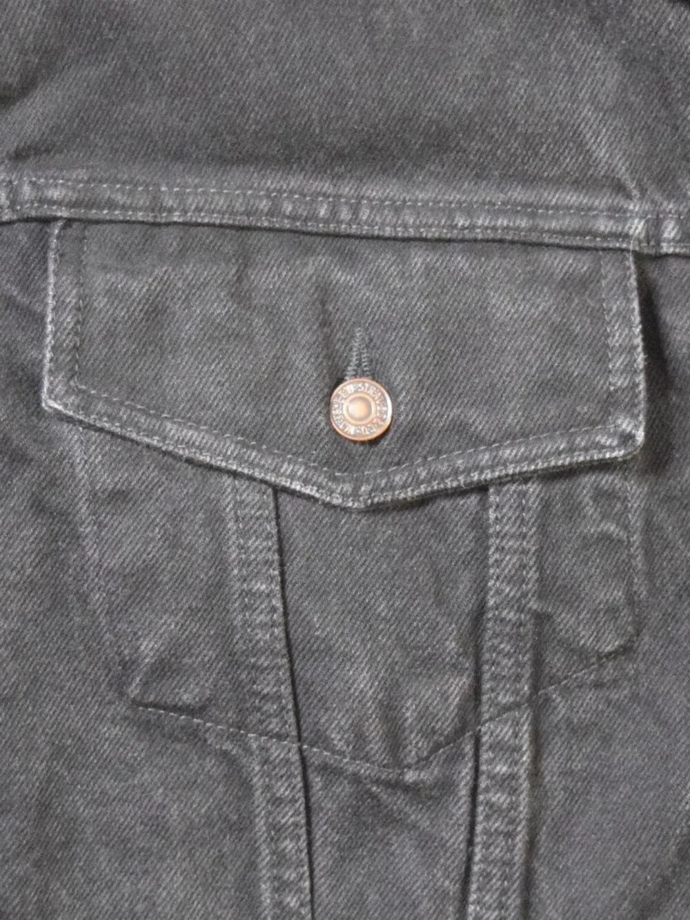 Vintage Levi’s 70598 4159‎ Black Denim Trucker Jacket XL 
